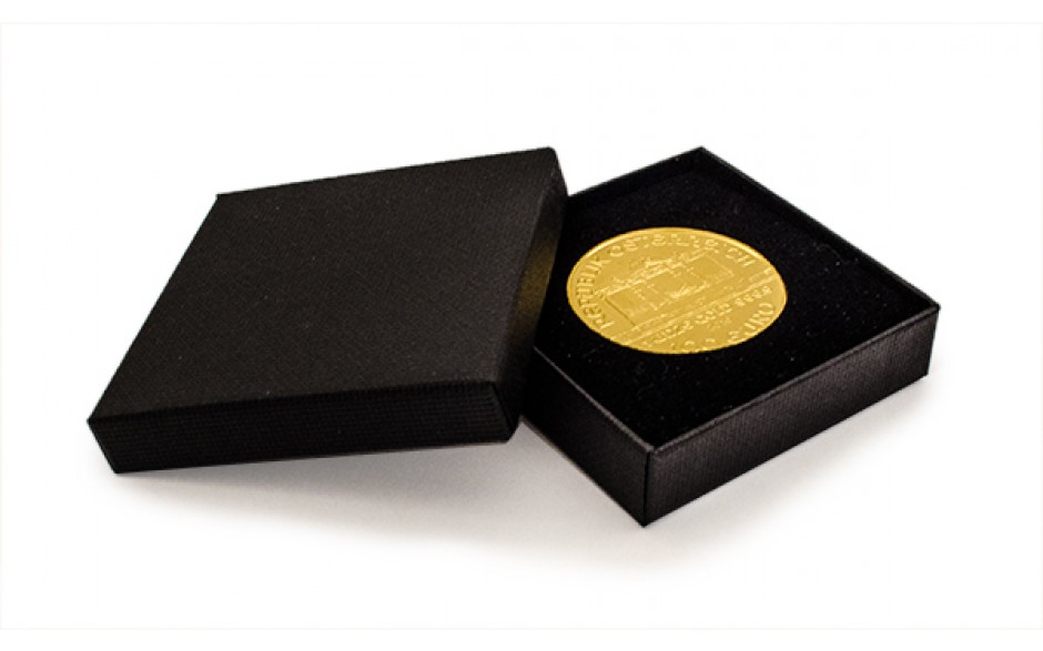 Geschenkbox aus Karton für Goldmünzen und Goldbarren